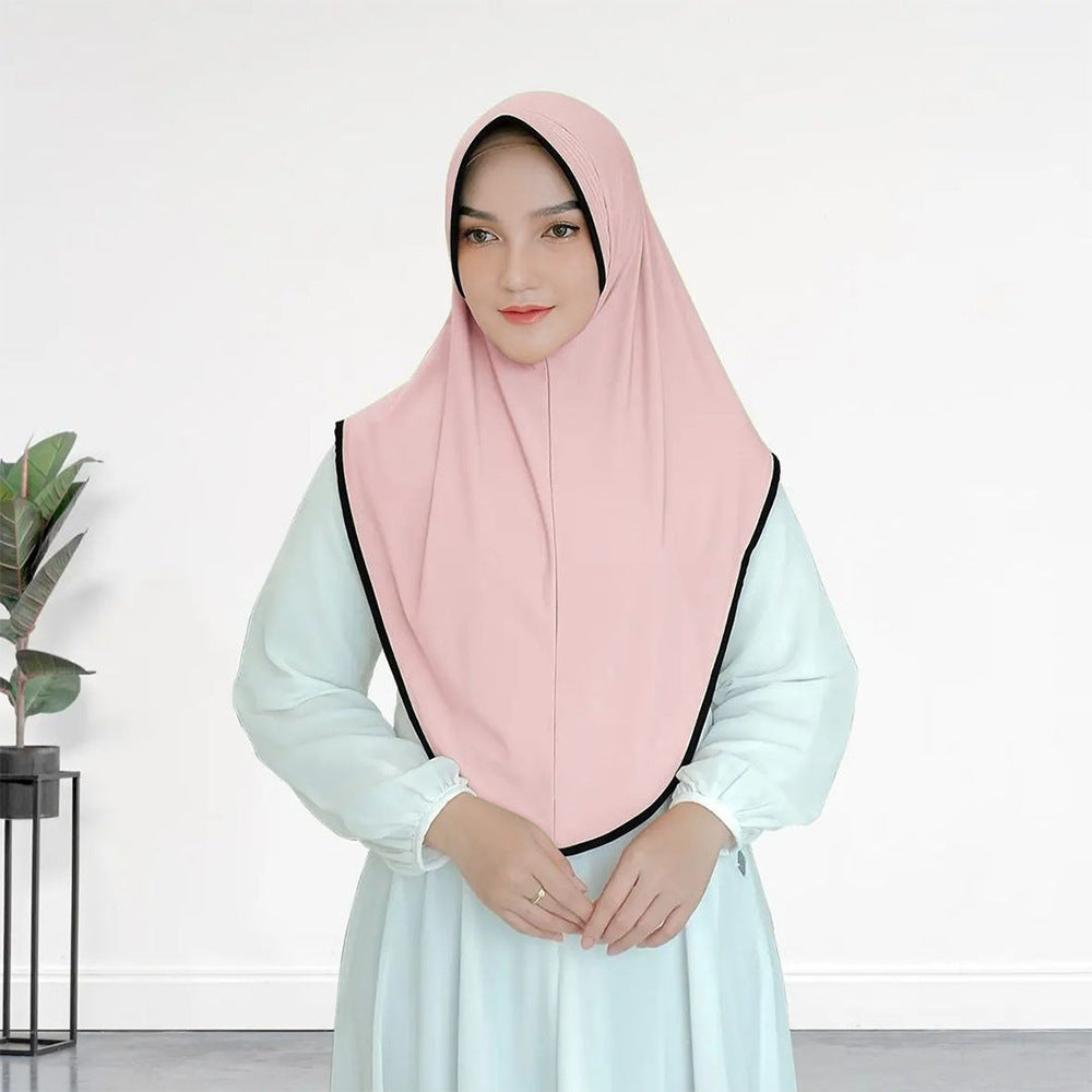 Color Contrast Patchwork Middle East Headscarf Turban Pullover Tam-o'-shanter