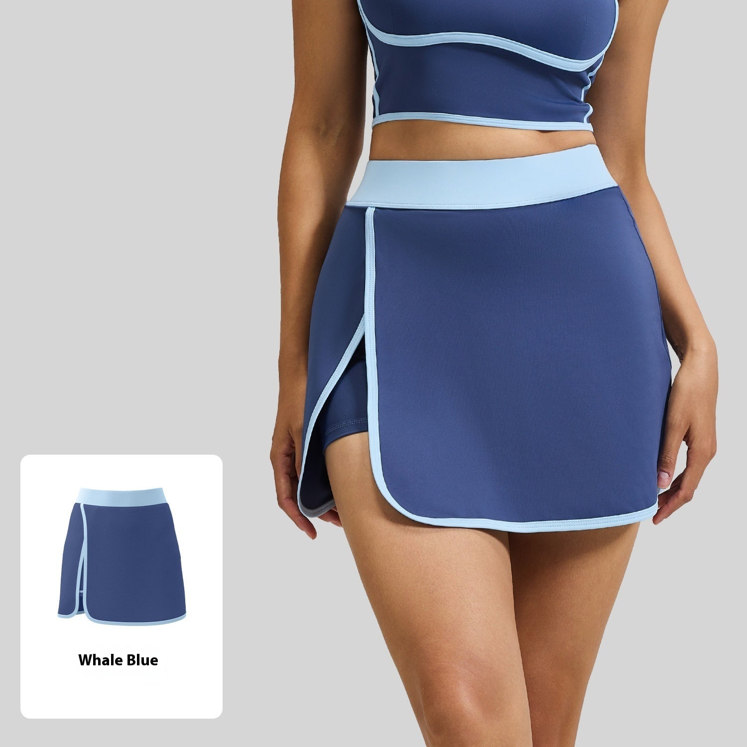Built-in Pocket Fitness Yoga Fake Two-piece Skirts