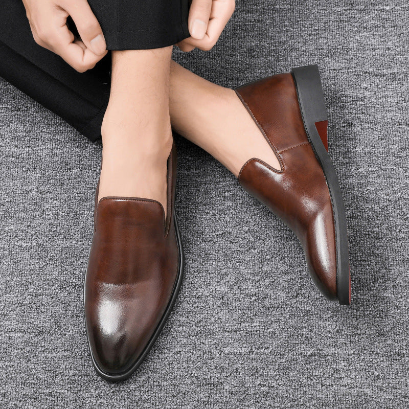 British Style Polished Pointed Leather Shoes