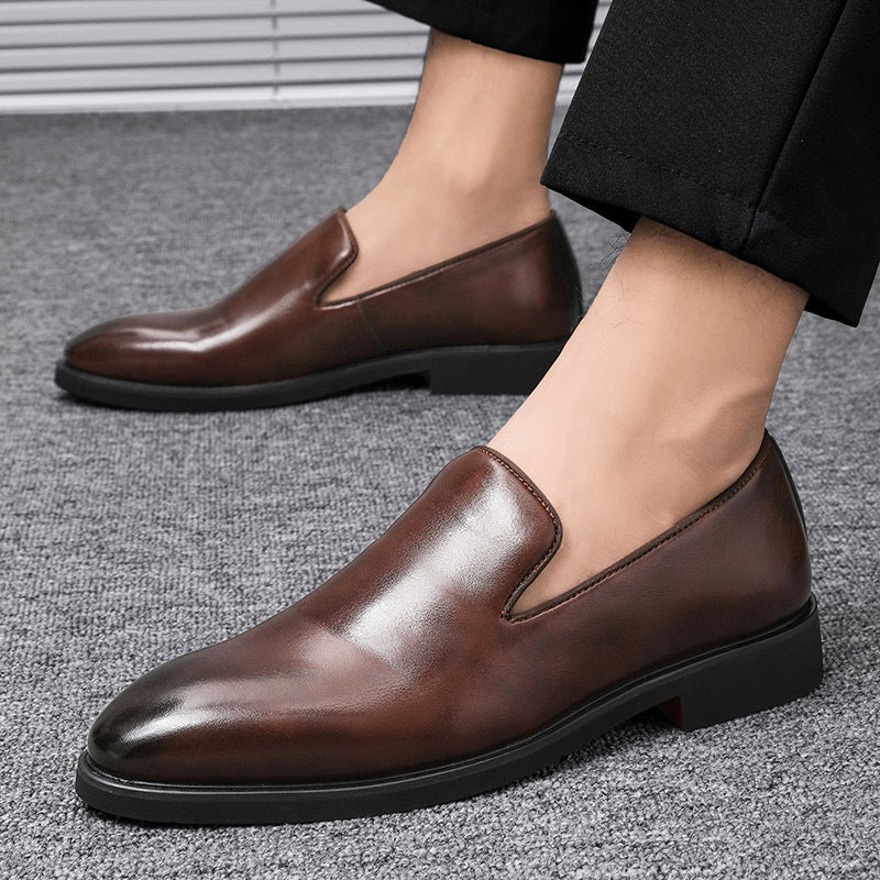 British Style Polished Pointed Leather Shoes