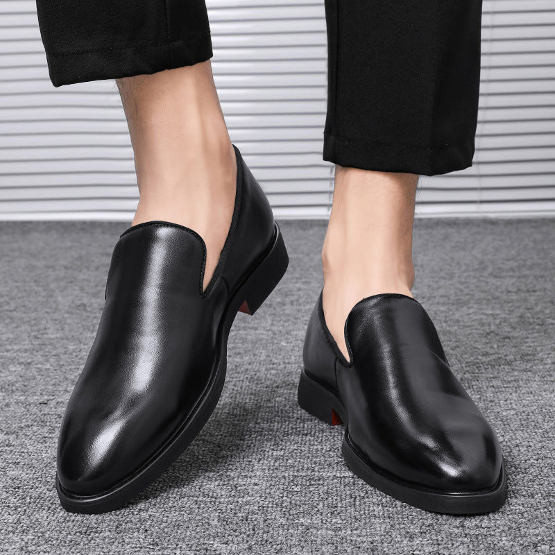 British Style Polished Pointed Leather Shoes