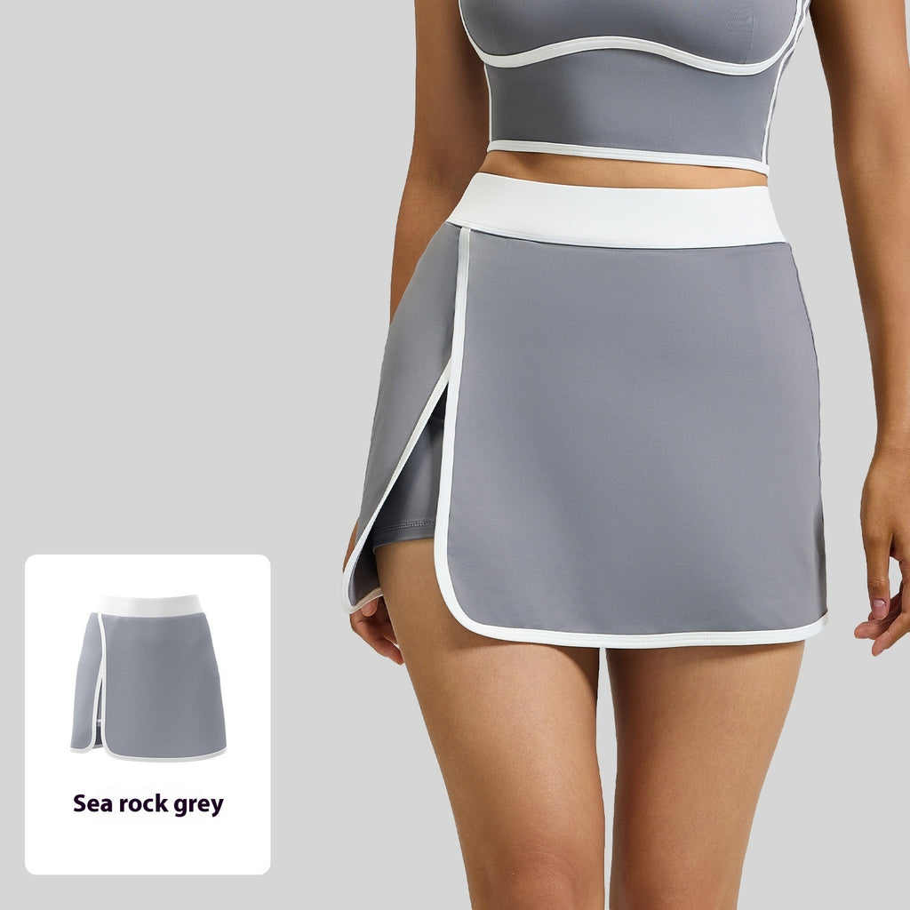 Built-in Pocket Fitness Yoga Fake Two-piece Skirts
