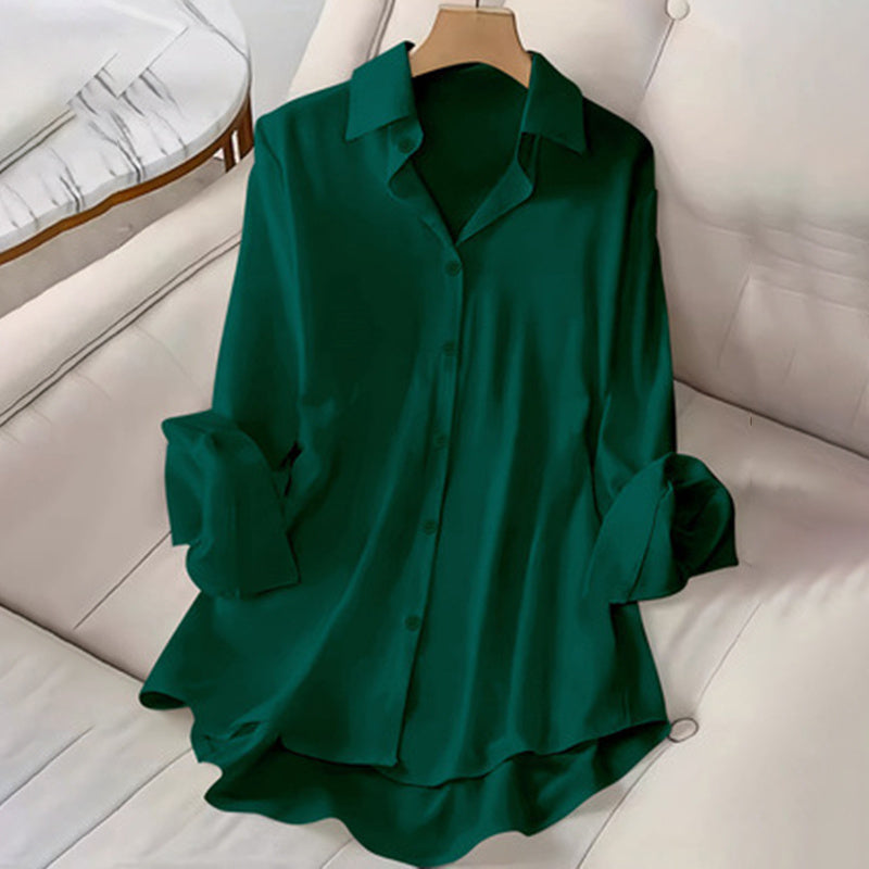 Plus Size Women's Casual Long Sleeve Shirt